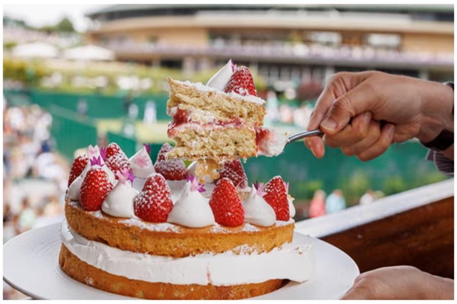 Vegan sponge cake served at Wimbledon