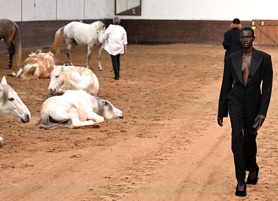 Stella McCartney’s winter show features clothes made from grapes, apples and mushrooms